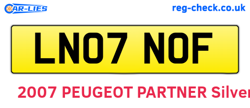 LN07NOF are the vehicle registration plates.