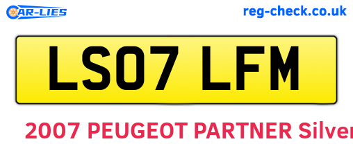 LS07LFM are the vehicle registration plates.