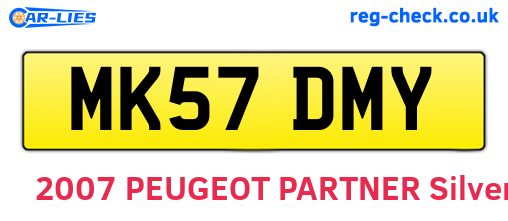 MK57DMY are the vehicle registration plates.