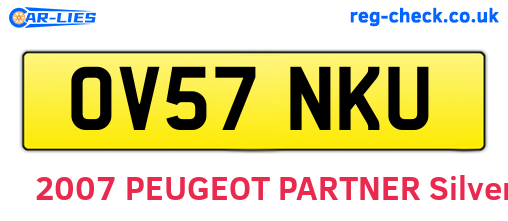 OV57NKU are the vehicle registration plates.