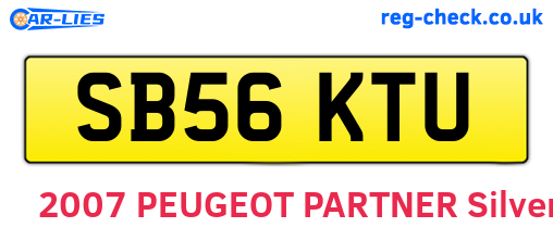 SB56KTU are the vehicle registration plates.