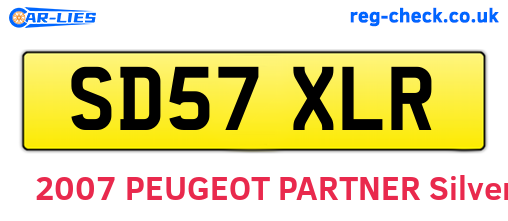 SD57XLR are the vehicle registration plates.