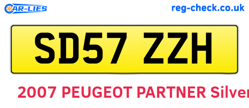 SD57ZZH are the vehicle registration plates.