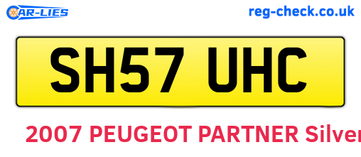 SH57UHC are the vehicle registration plates.