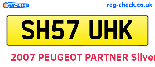 SH57UHK are the vehicle registration plates.