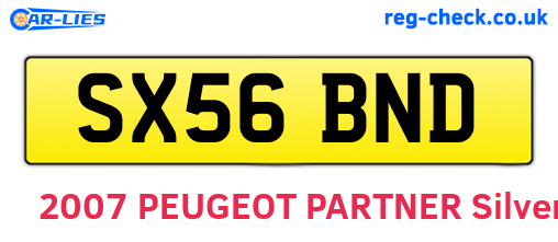 SX56BND are the vehicle registration plates.