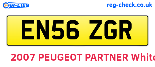 EN56ZGR are the vehicle registration plates.