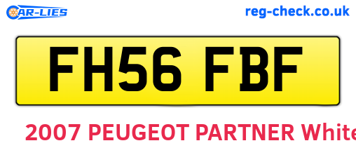 FH56FBF are the vehicle registration plates.