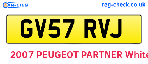 GV57RVJ are the vehicle registration plates.