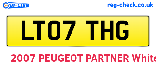 LT07THG are the vehicle registration plates.