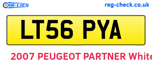 LT56PYA are the vehicle registration plates.