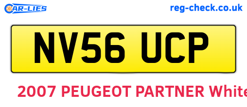 NV56UCP are the vehicle registration plates.