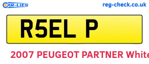 R5ELP are the vehicle registration plates.