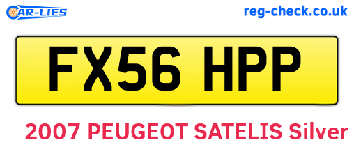 FX56HPP are the vehicle registration plates.