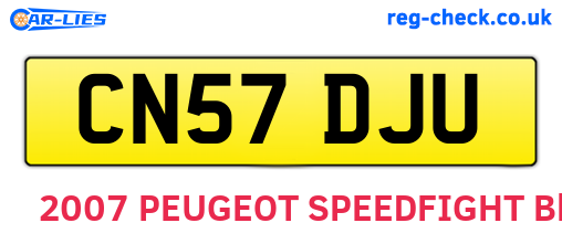 CN57DJU are the vehicle registration plates.
