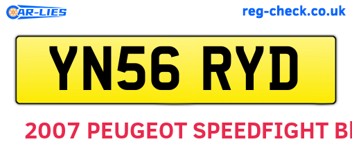 YN56RYD are the vehicle registration plates.