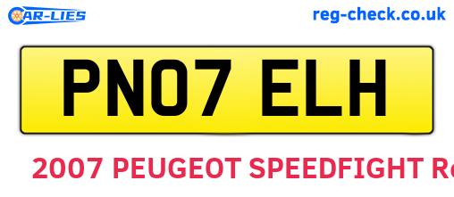 PN07ELH are the vehicle registration plates.