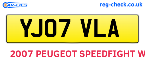 YJ07VLA are the vehicle registration plates.