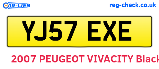 YJ57EXE are the vehicle registration plates.