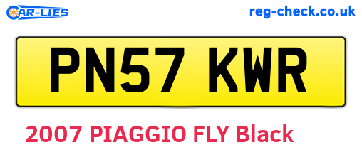 PN57KWR are the vehicle registration plates.