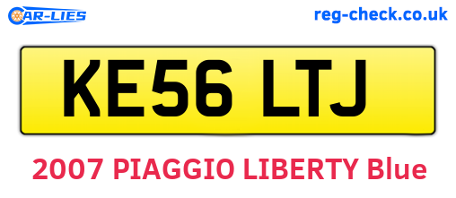 KE56LTJ are the vehicle registration plates.