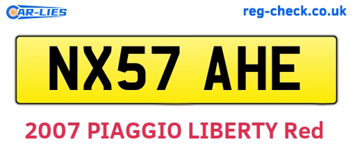 NX57AHE are the vehicle registration plates.