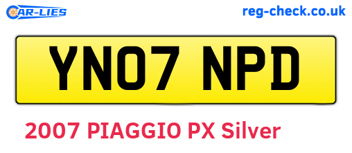 YN07NPD are the vehicle registration plates.