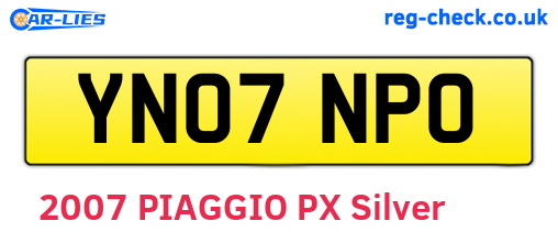 YN07NPO are the vehicle registration plates.
