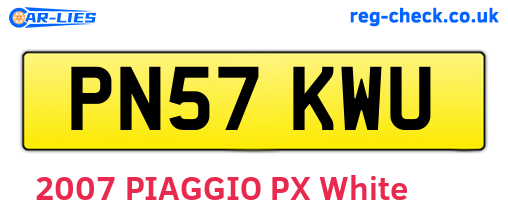 PN57KWU are the vehicle registration plates.