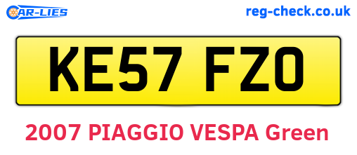 KE57FZO are the vehicle registration plates.
