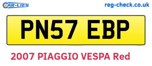 PN57EBP are the vehicle registration plates.