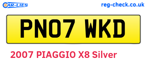PN07WKD are the vehicle registration plates.