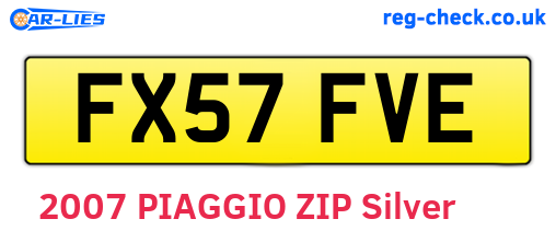 FX57FVE are the vehicle registration plates.