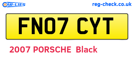 FN07CYT are the vehicle registration plates.