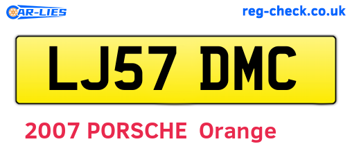 LJ57DMC are the vehicle registration plates.