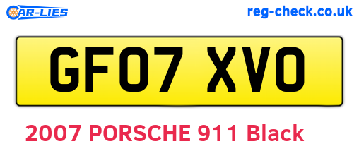 GF07XVO are the vehicle registration plates.