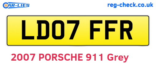 LD07FFR are the vehicle registration plates.