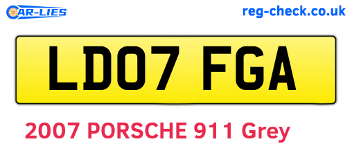 LD07FGA are the vehicle registration plates.