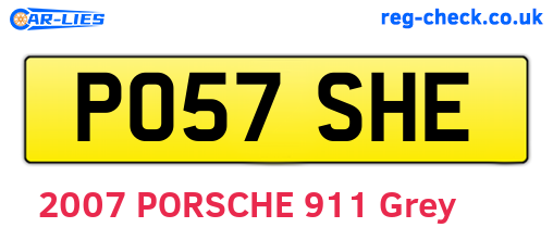 PO57SHE are the vehicle registration plates.