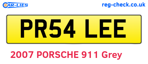 PR54LEE are the vehicle registration plates.