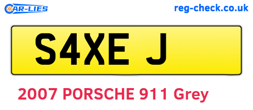S4XEJ are the vehicle registration plates.
