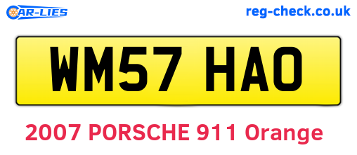 WM57HAO are the vehicle registration plates.