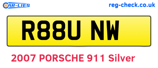 R88UNW are the vehicle registration plates.