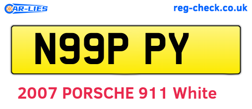 N99PPY are the vehicle registration plates.