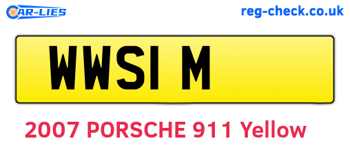 WWS1M are the vehicle registration plates.