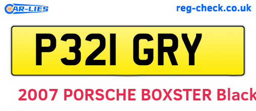 P321GRY are the vehicle registration plates.