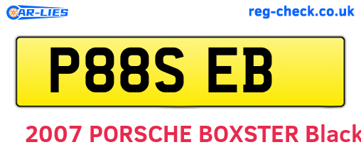 P88SEB are the vehicle registration plates.