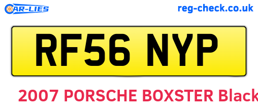 RF56NYP are the vehicle registration plates.
