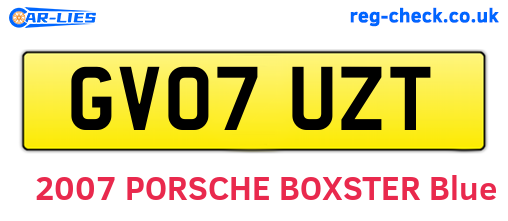 GV07UZT are the vehicle registration plates.
