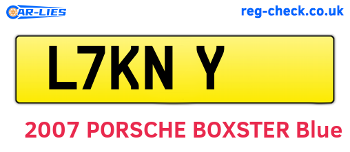 L7KNY are the vehicle registration plates.